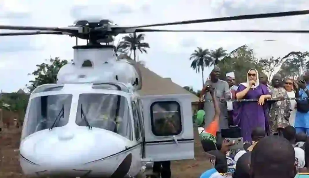 Natasha-Storms-Constituency-In-Helicopter